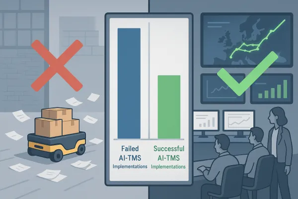 The AI-TMS Implementation Paradox: How European Shippers Can Deploy Artificial Intelligence Features Without Joining the 76% That Fail to Meet Performance Goals
