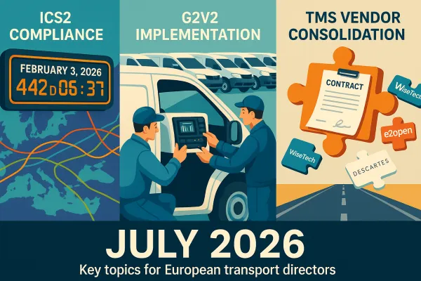 The European Shipper's Dual Compliance Crisis: How to Navigate ICS2 and G2V2 Implementation While Leveraging Vendor Consolidation for Strategic TMS Advantage Before July 2026's Bottlenecks Triple Your Costs